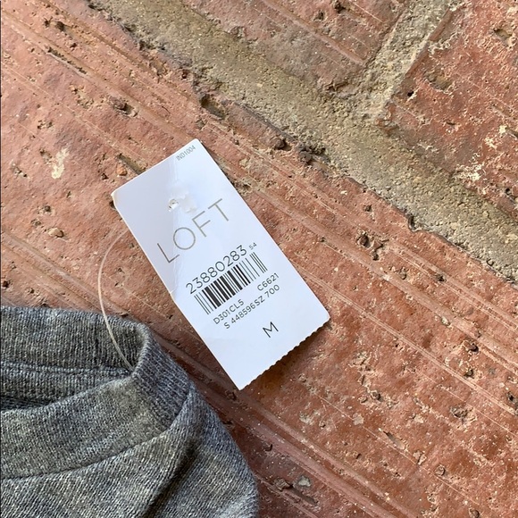 NWT LOFT grey sweater with embroidery - Picture 5 of 5